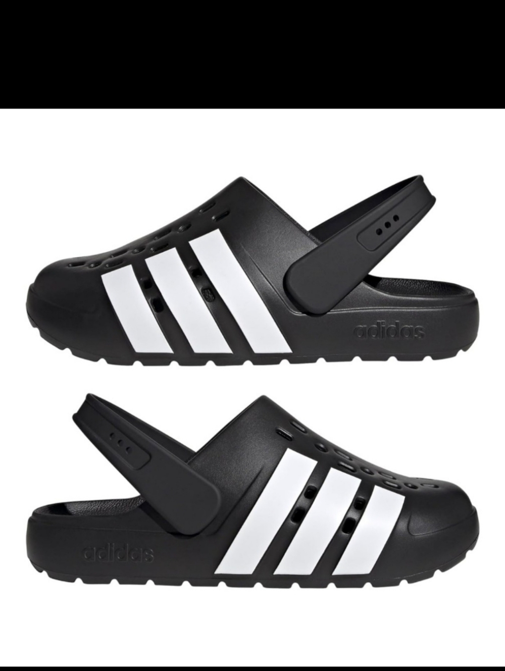 🆕 Women's SIZE 8 Black Adidas Adilette Clogs 2.0